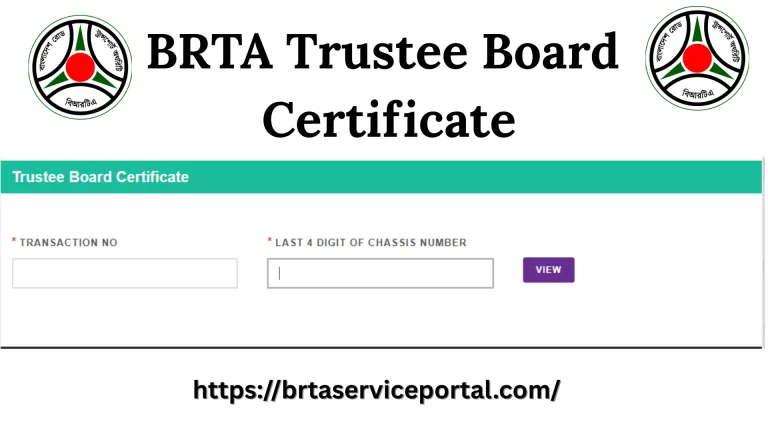 BRTA Trustee Board Certificate