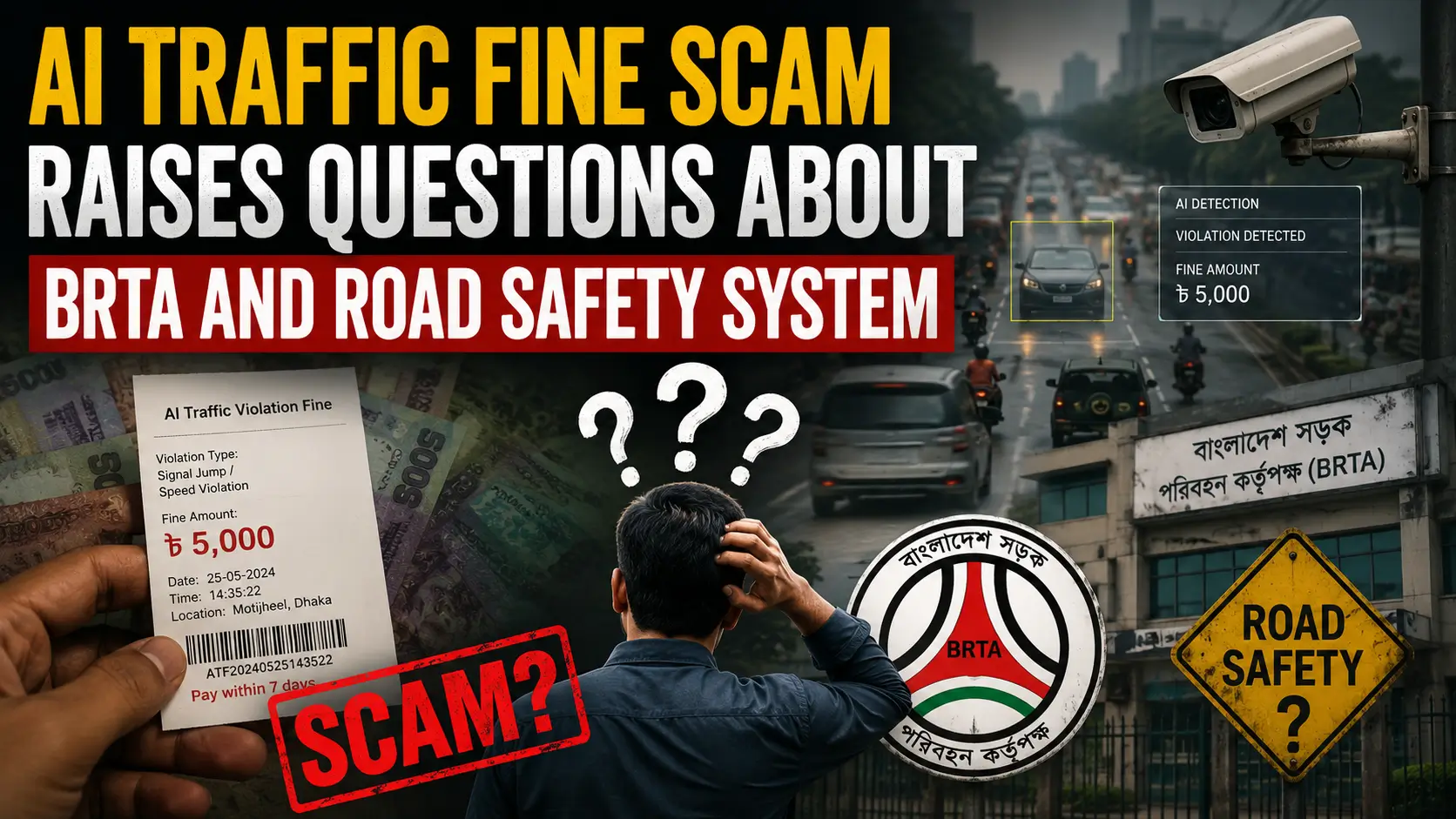 AI Traffic Fine Scam Raises Questions About BRTA and Road Safety System