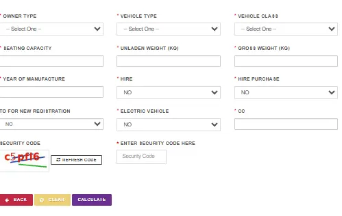 New Vehicle Related Fees