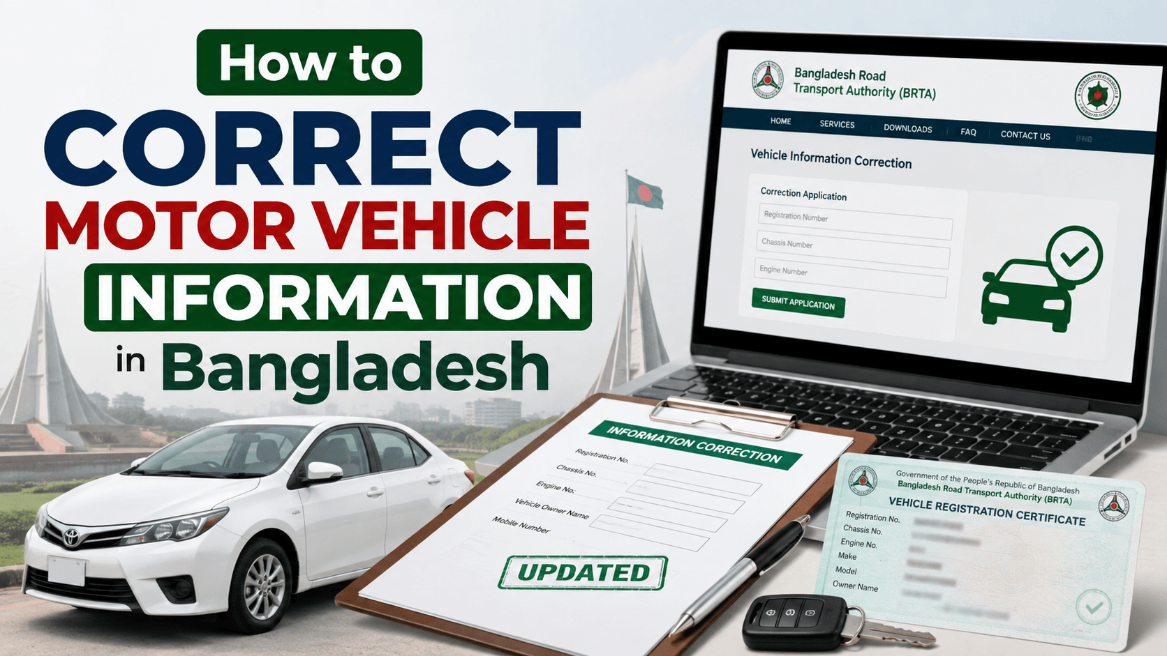 How to Correct Motor Vehicle Information in Bangladesh